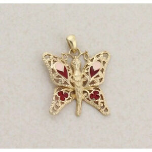 Pendant Only 14k Yellow Gold Butterfly Pendant